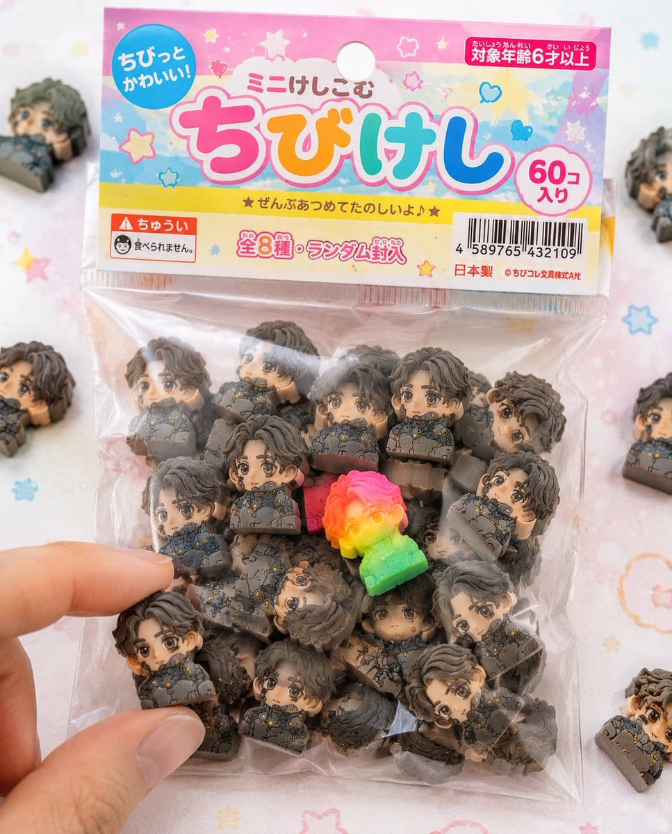 日系Q版角色橡皮擦产品包装摄影