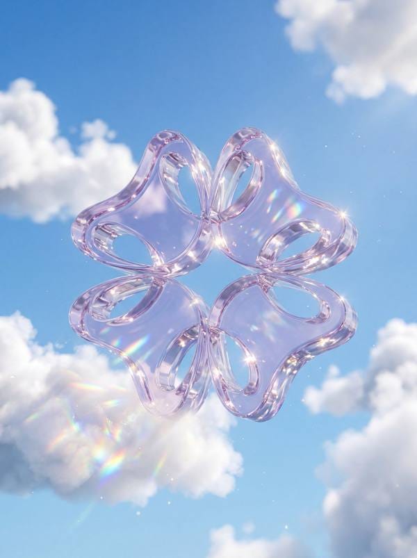 云间水晶玻璃质感3D悬浮标志
