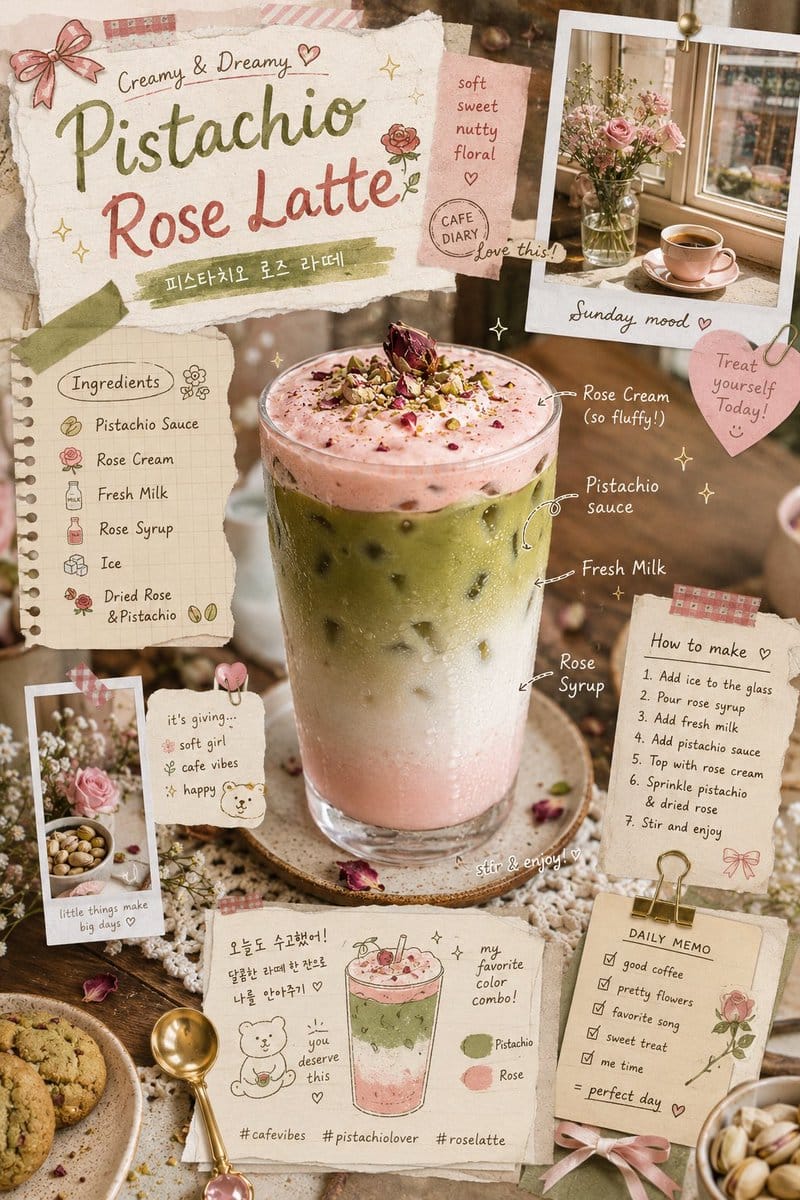 韩式咖啡馆饮品剪贴簿海报