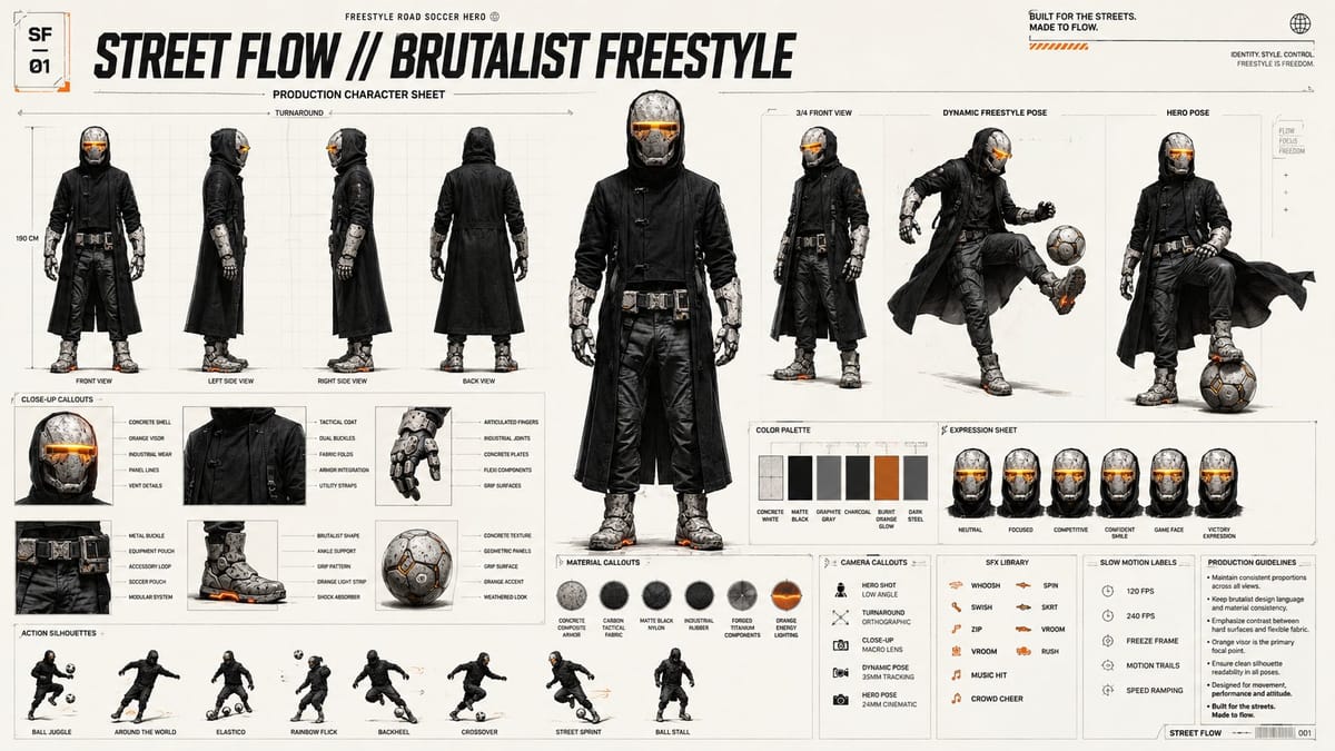 Brutalist Freestyle 角色设定表