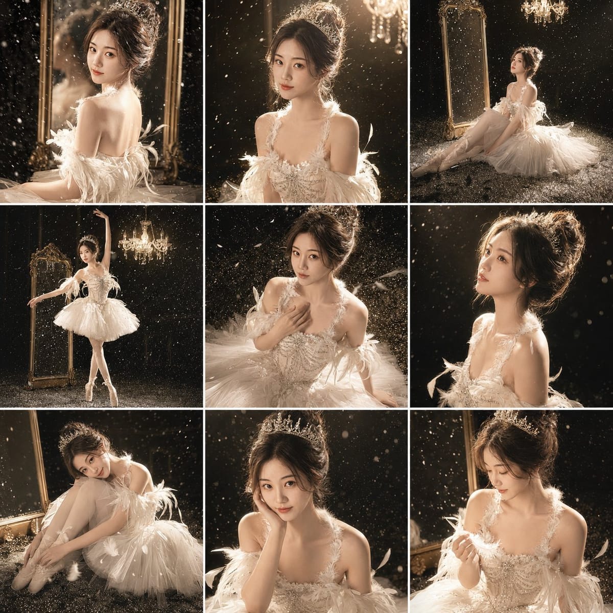 Luxury Studio Ballet Portrait Grid