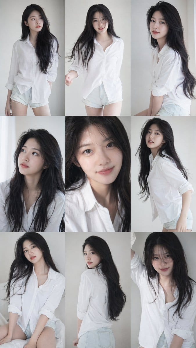 Korean Idol Photocard Grid Collage