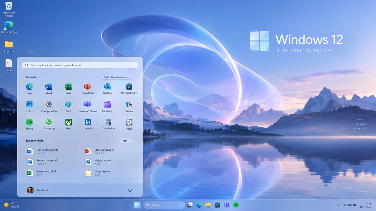 Windows 12 Official UI Mockup