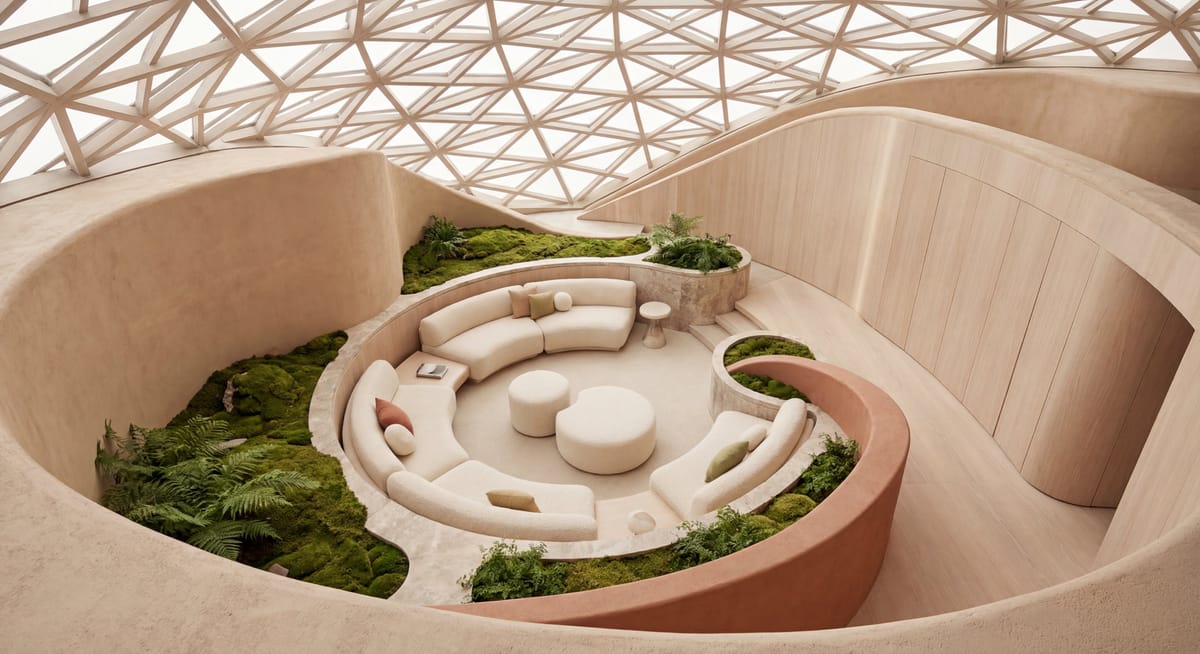 Biophilic Sunken Atrium Lounge