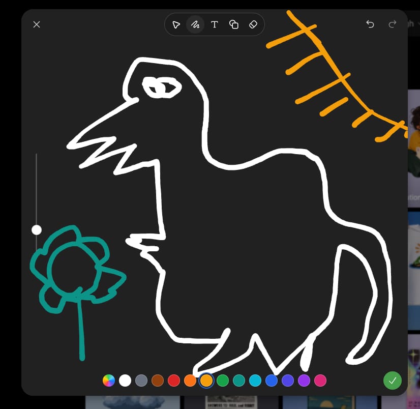 Dark Sketch Mode Monster Doodle