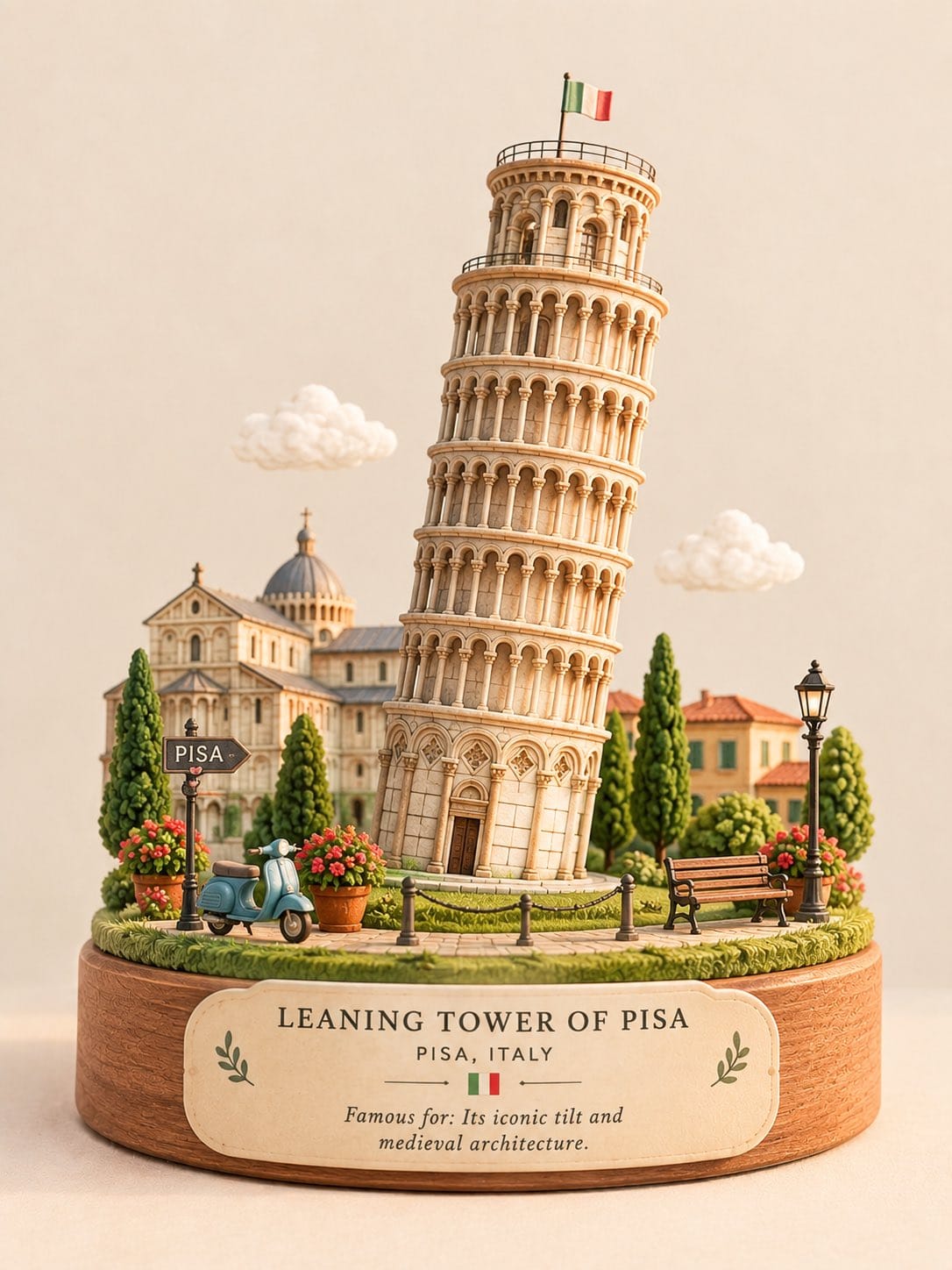 Miniature 3D Landmark Diorama