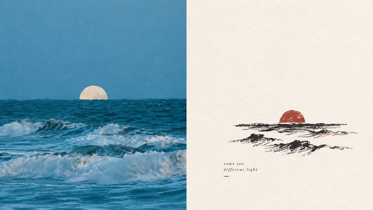 Same Sea Different Light Diptych