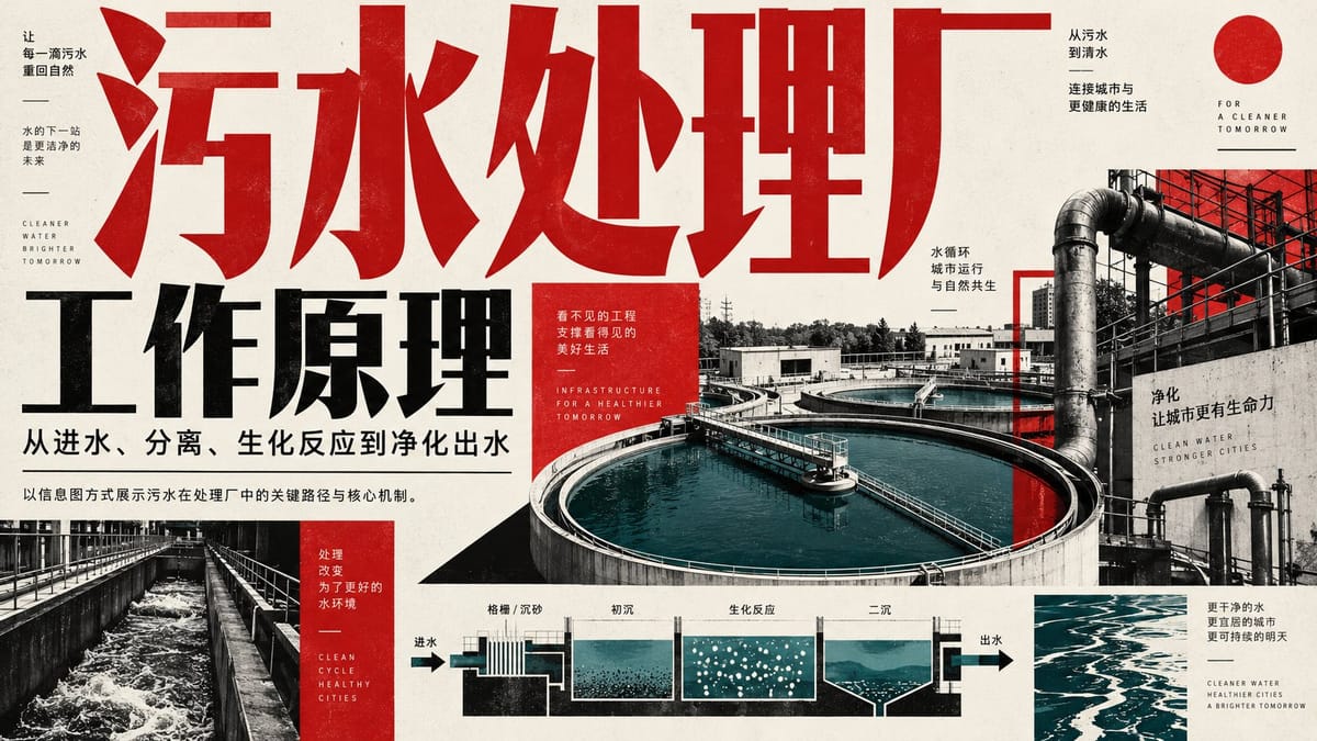 污水处理厂信息图