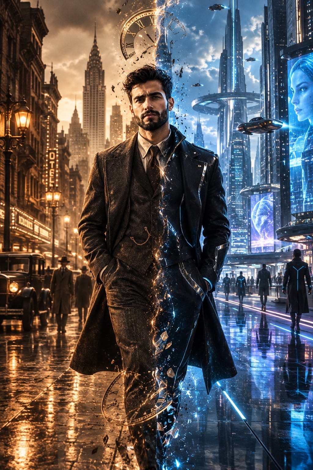 GPT Image 2 超现实时空分裂人像