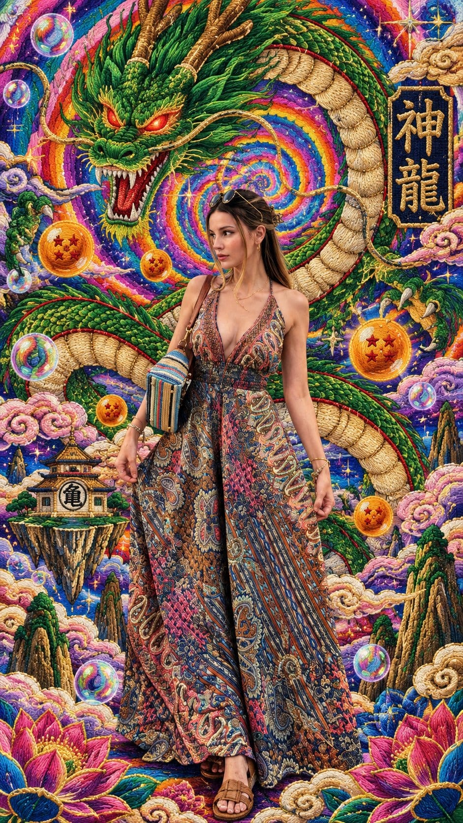 迷幻龙刺绣艺术
