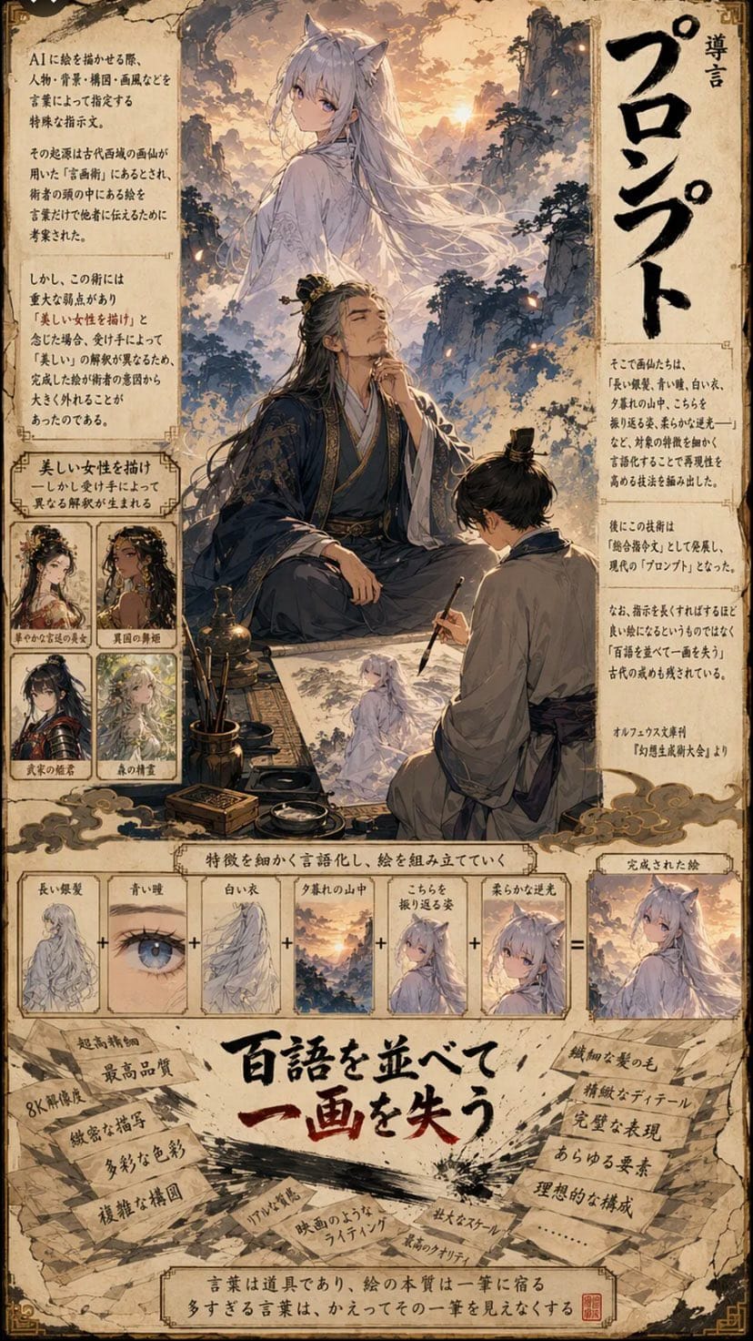 漫画信息图：AI 提示词工程