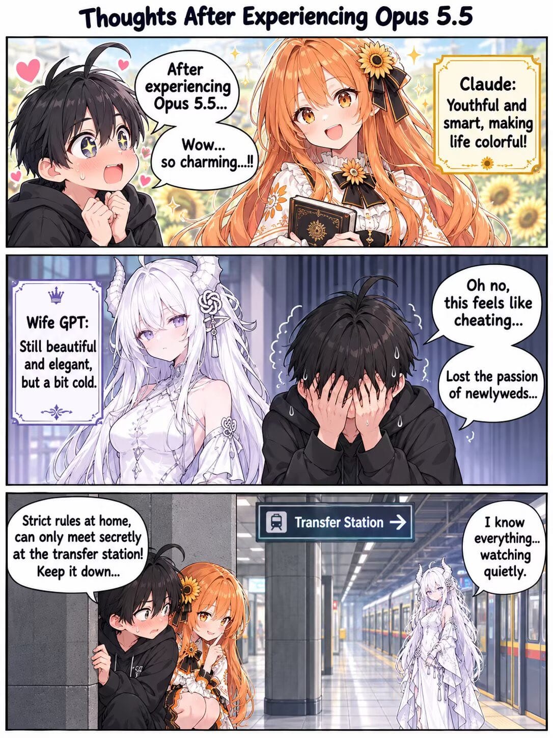 Opus 5.5 vs Wife GPT 漫画条
