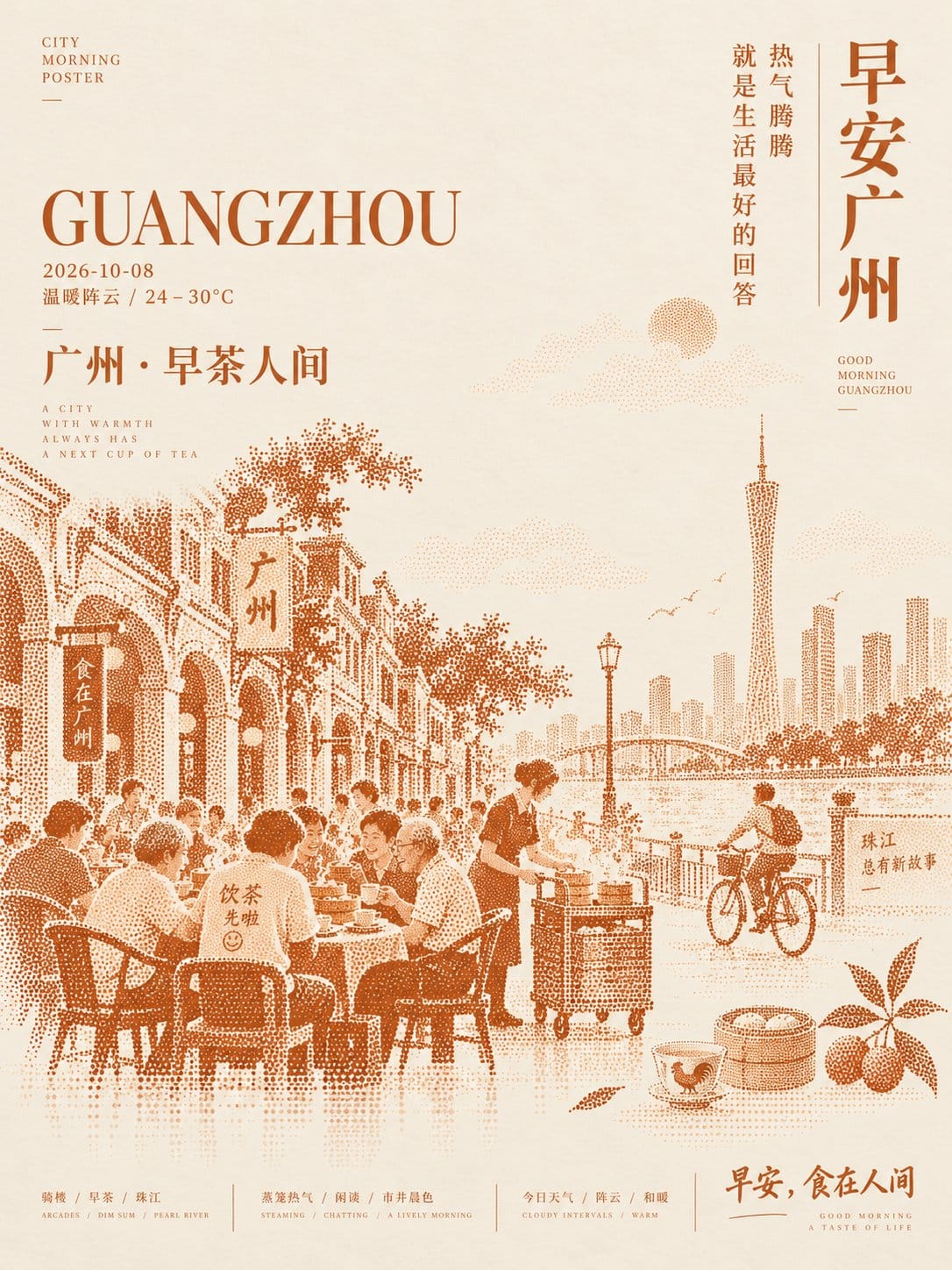 Guangzhou Morning Tea Poster