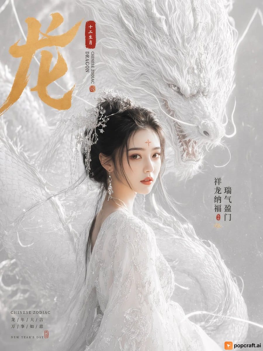白龙生肖人像