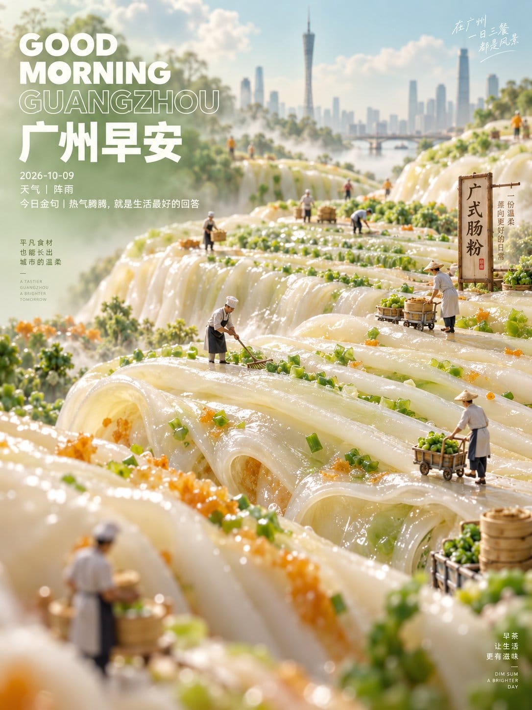 广州晨食景观海报