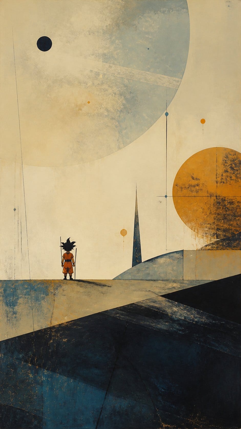 Abstract Minimalist Goku Landscape