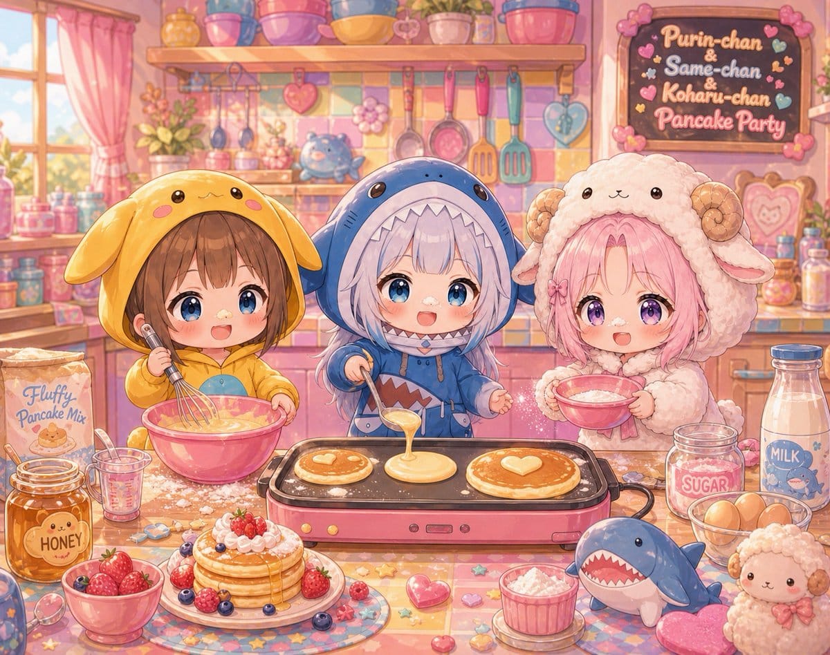 Q 版女孩做松饼