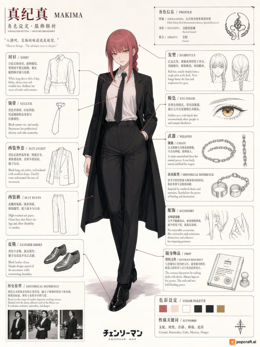 Anime Character Design Sheet Prompt