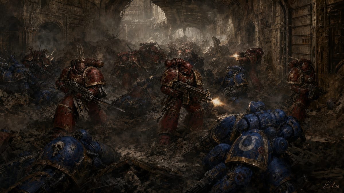 Warhammer 40K Battle of Calth Underground Scene