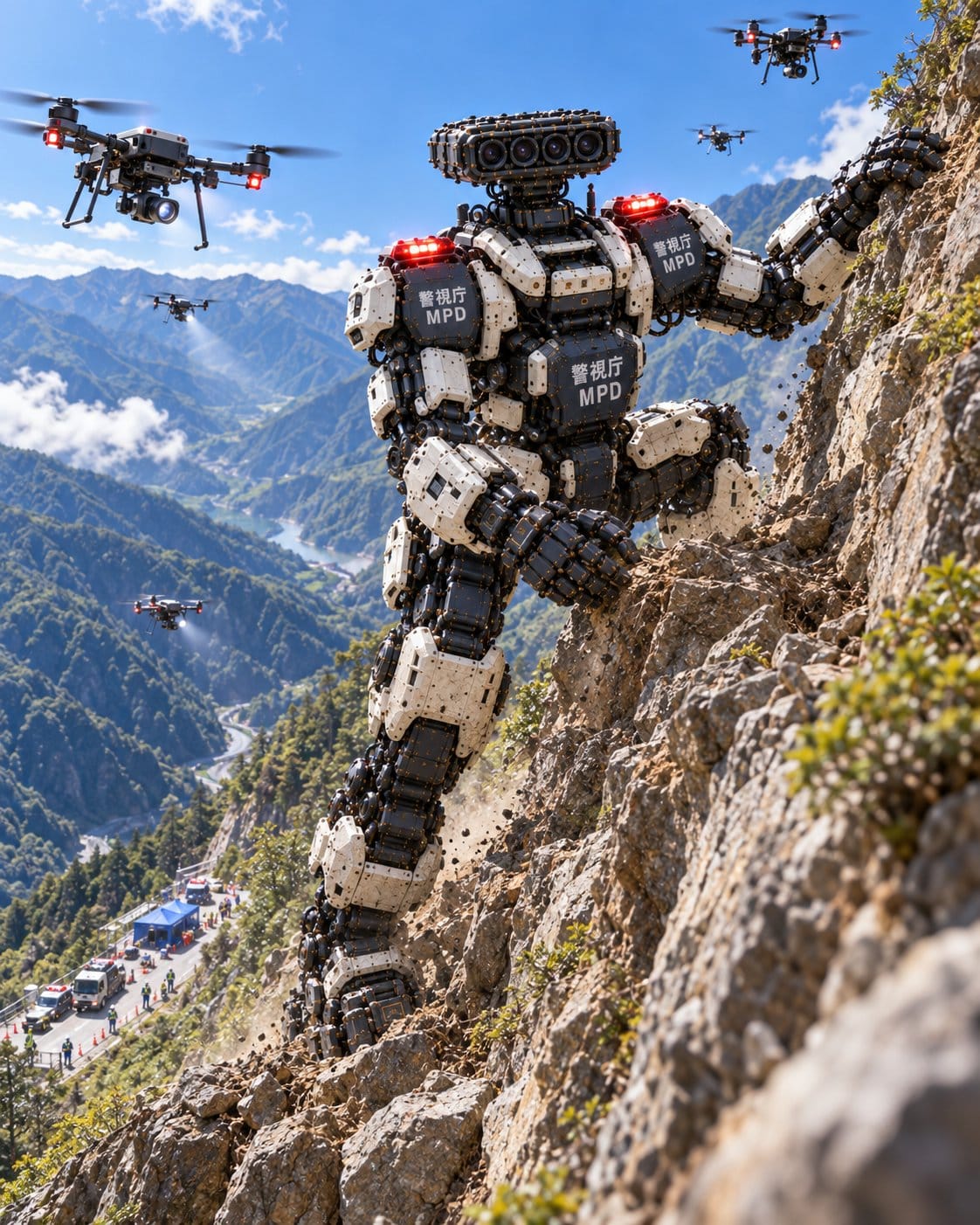MPD Heavy Rescue Robot Climbing Mountain