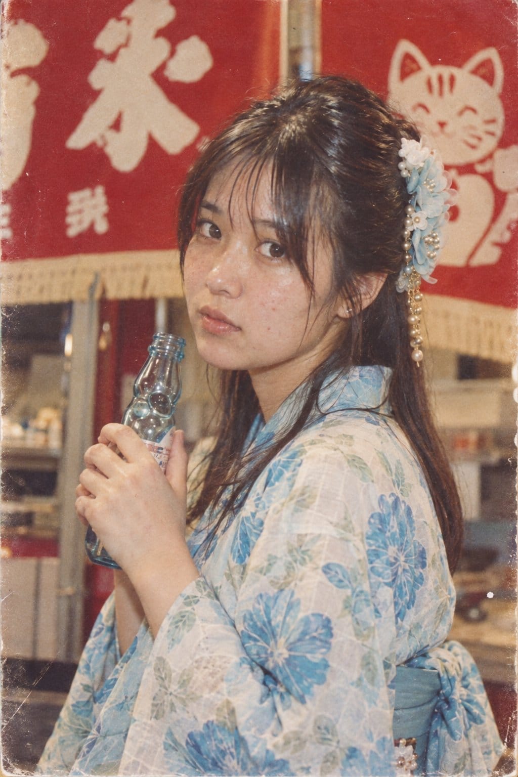 昭和复古风浴衣少女