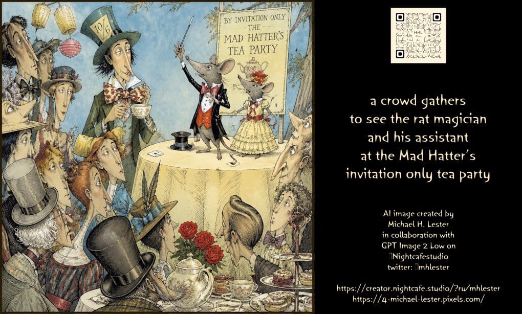 Rat Magician at Mad Hatter's Tea Party