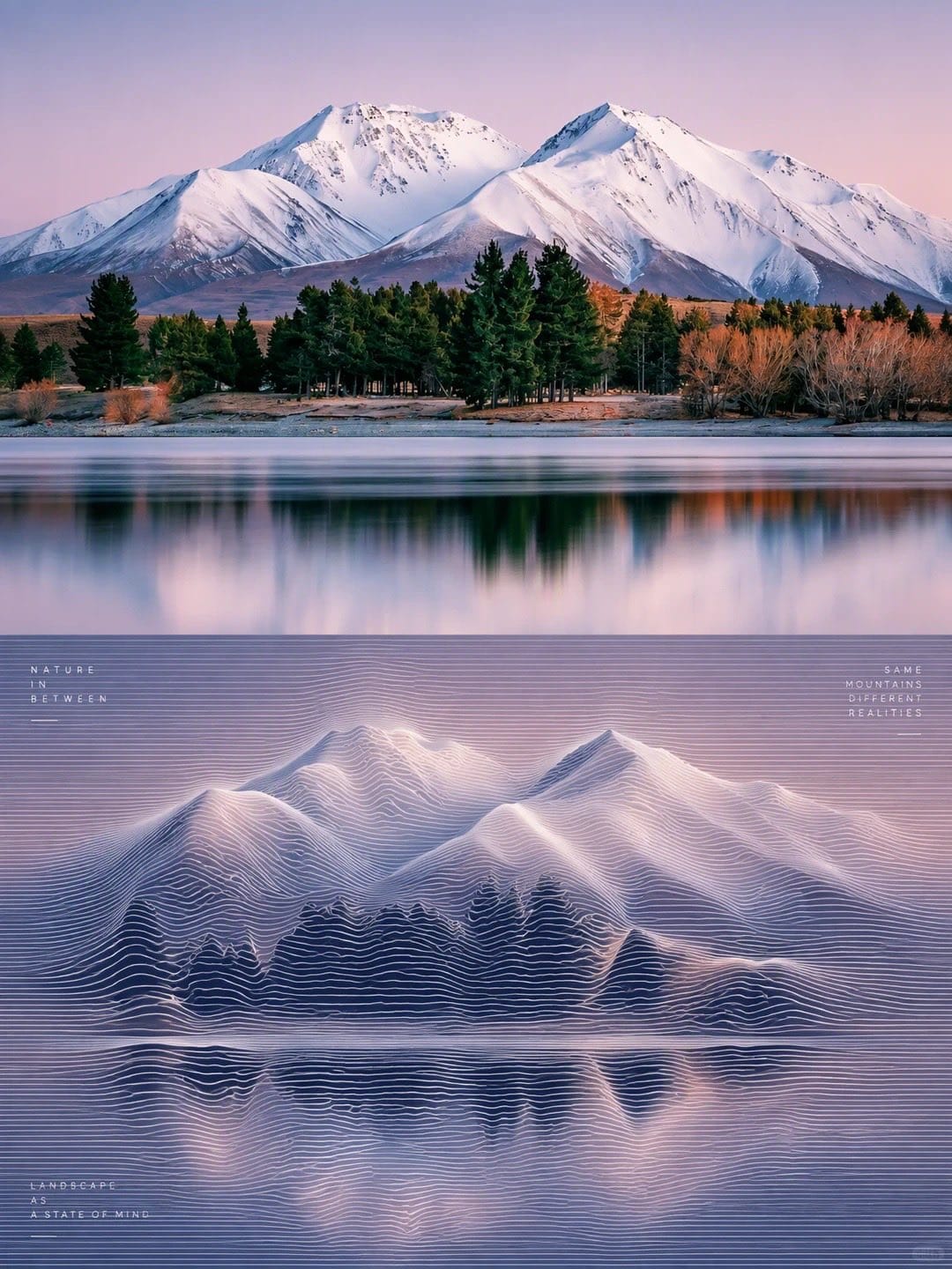 Minimalist Mountain Landscape Series