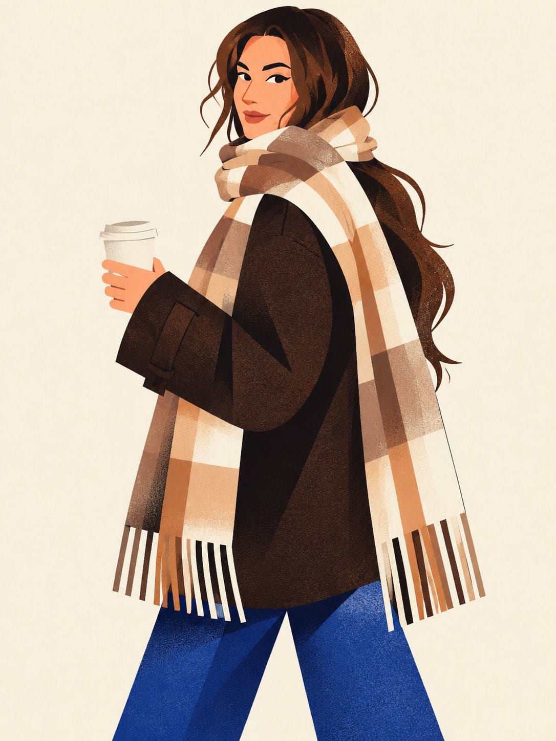 Editorial Geometric Character Poster Prompt