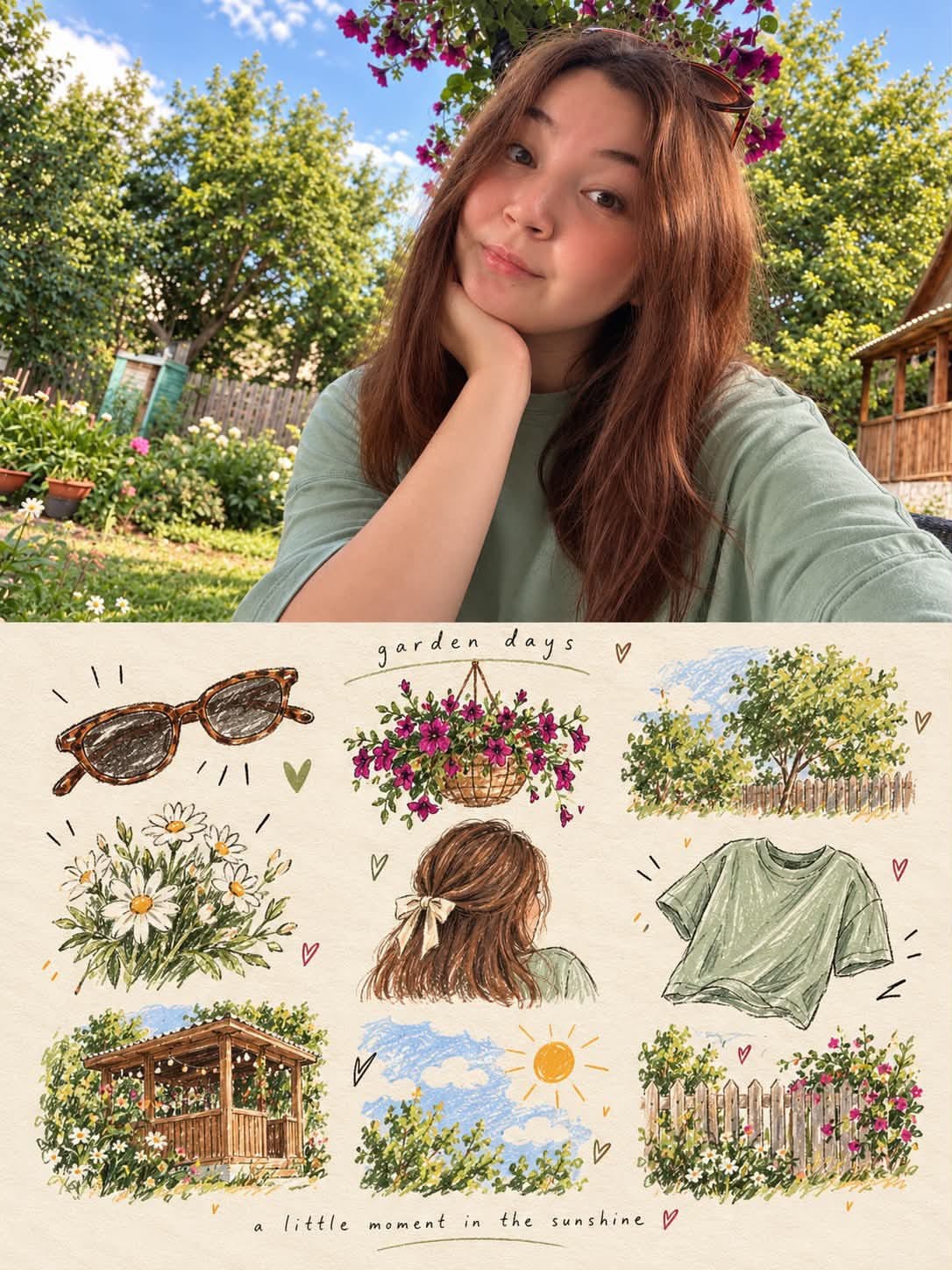 Photo to Illustrated Memory Poster