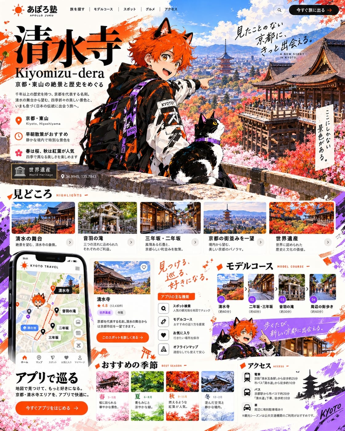 动漫吉祥物版清水寺旅游 LP