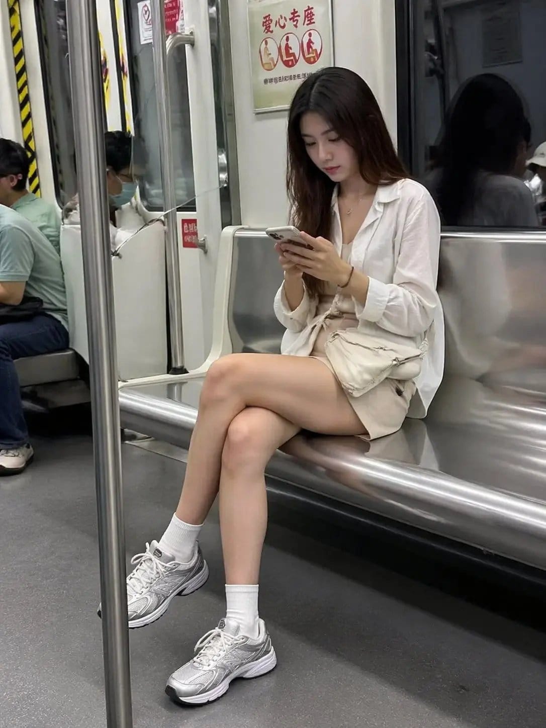 地铁抓拍照片提示词
