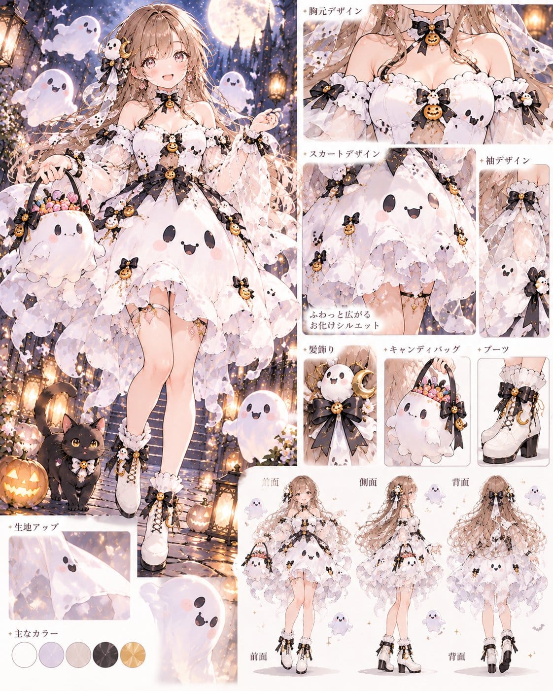 Halloween Ghost Dress Anime Style