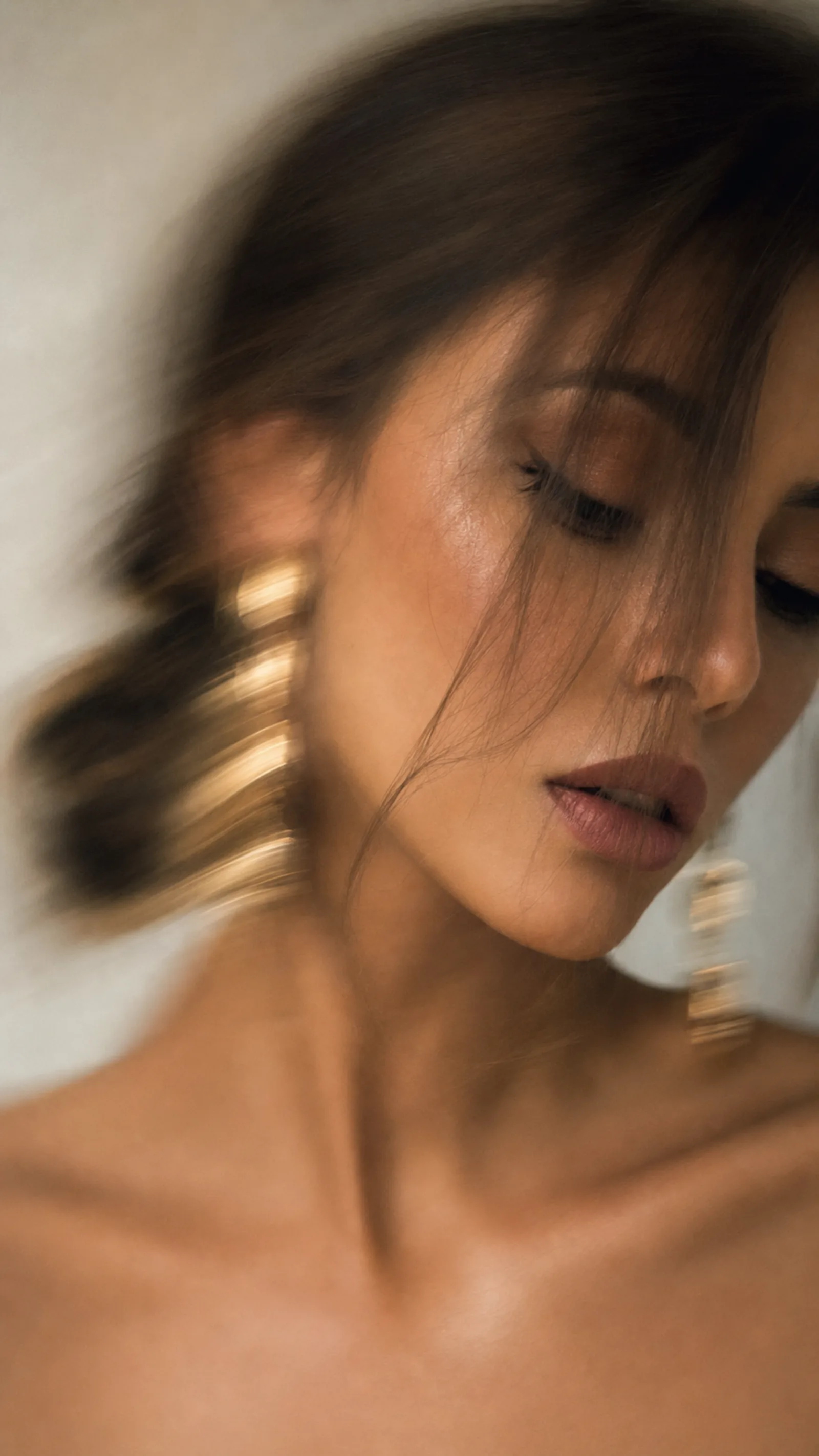 Intentional artistic motion-blur portrai
