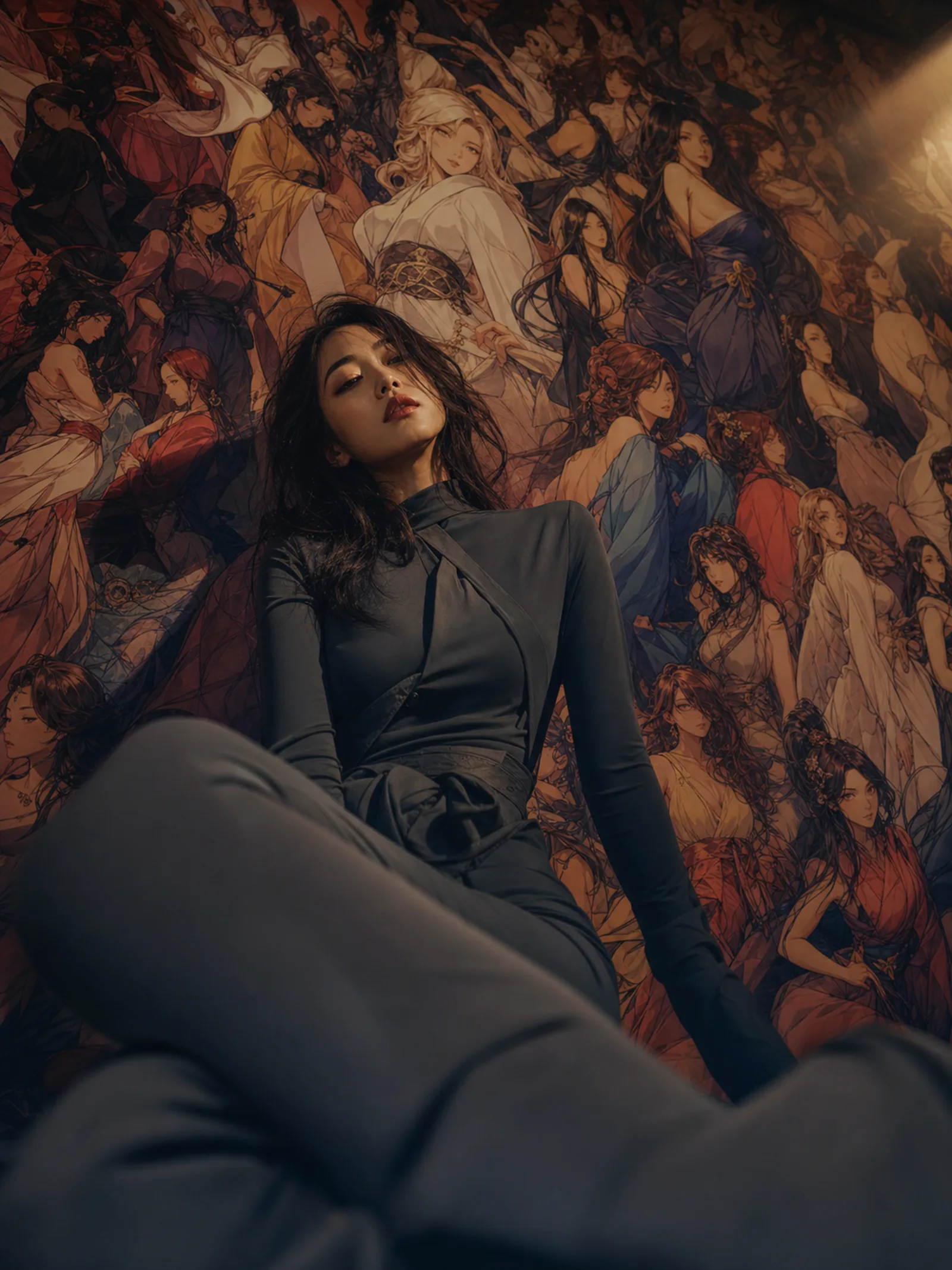 A cinematic low-angle editorial portrait