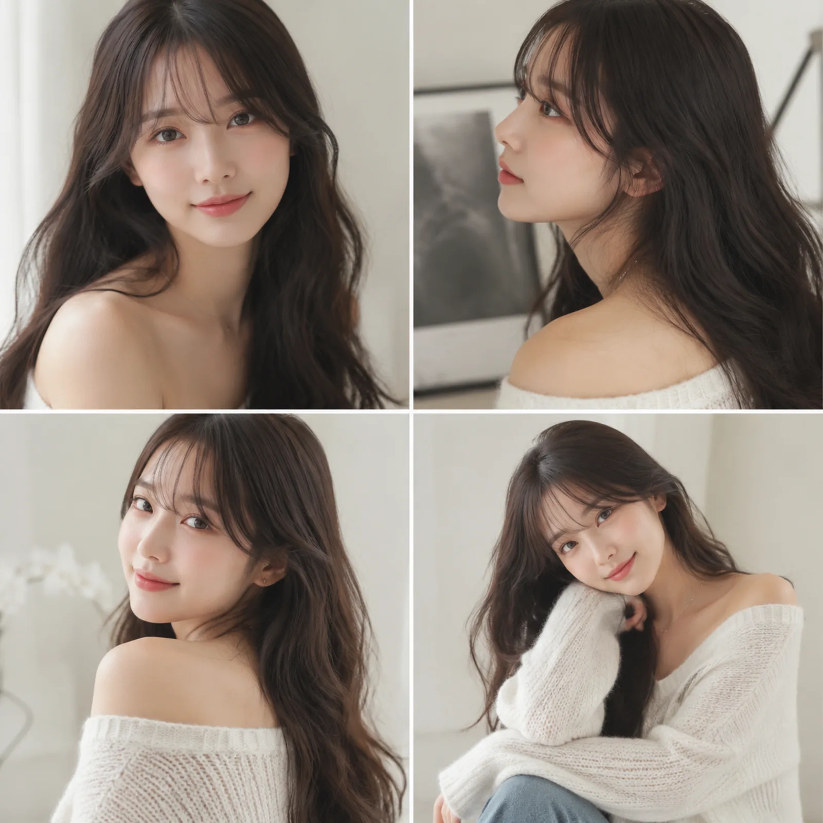 Photorealistic Korean beauty portrait of