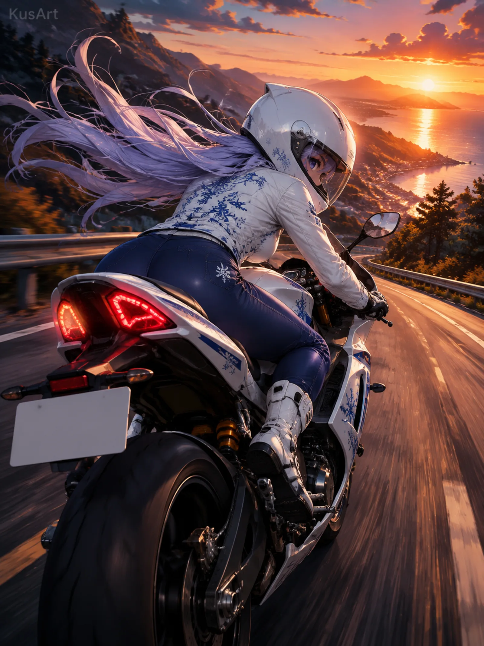 Create a dynamic vertical anime-style ci