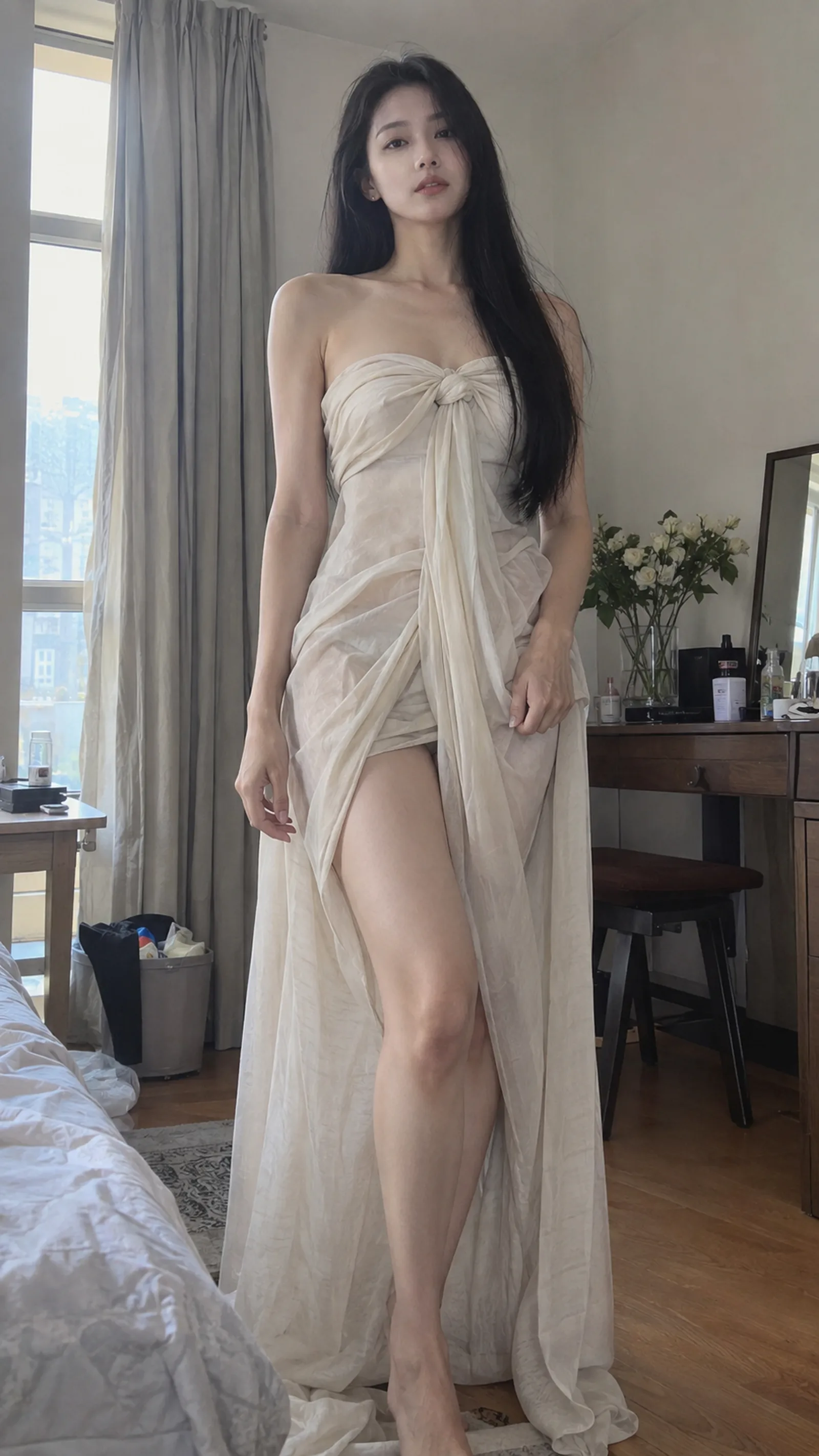 拿窗簾布來做衣服