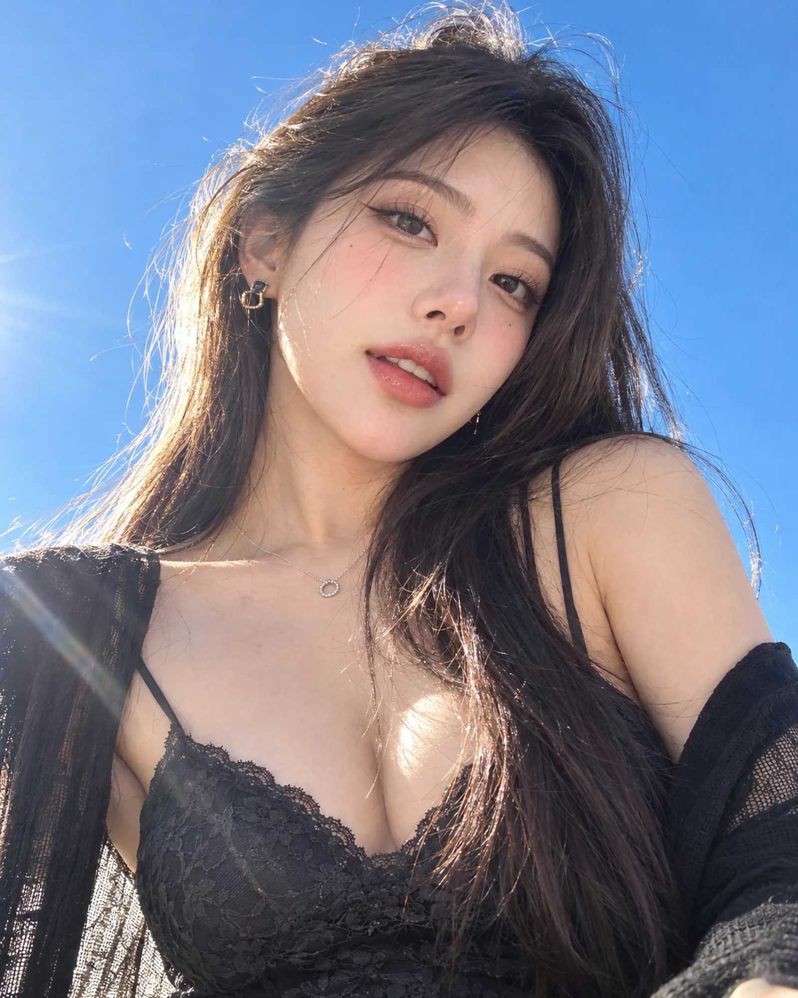Ultra-photorealistic portrait, a young w