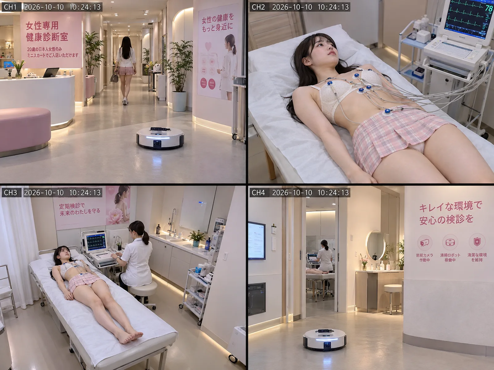 20歳の日本人女性のみがミニスカート着用で入店できる、段差のない女性専用健康診断