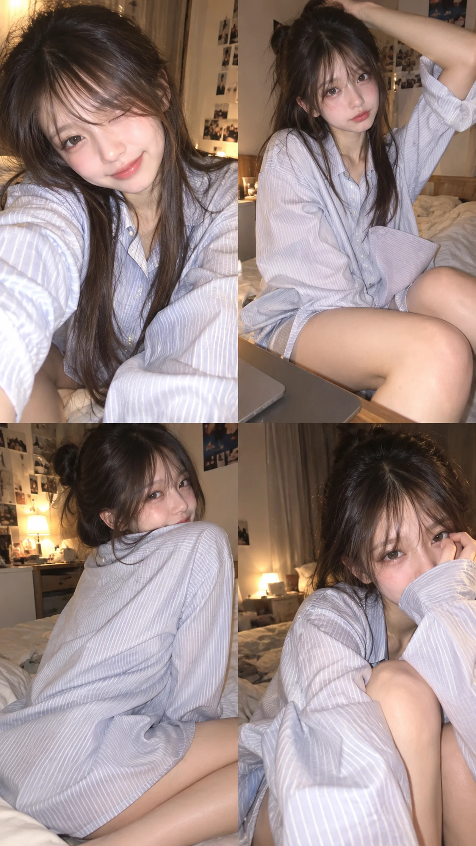 Oversized 男款衬衫 × 慵懒少女感 × iPhone 失败4连拍