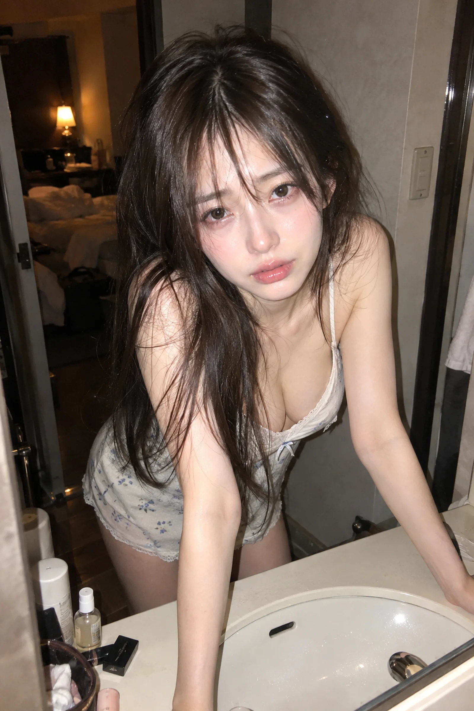 “我真的有点累了，别笑我。”